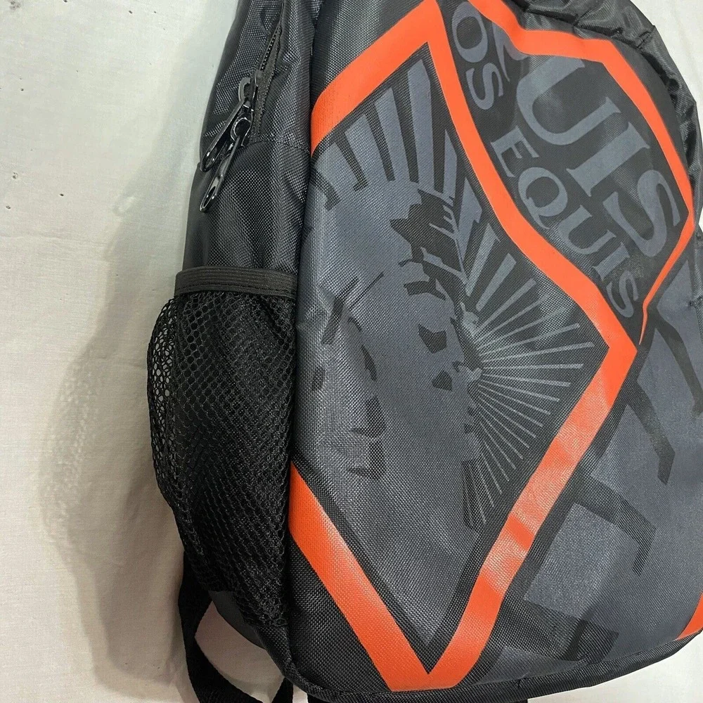 DOS EQUIS Backpack Padded Straps Black Red 17x15